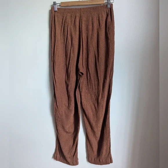 EVERLANE Brown The Naia Minimalist Casual Ripple Pull On Pant Extra-Small - Picture 15 of 15